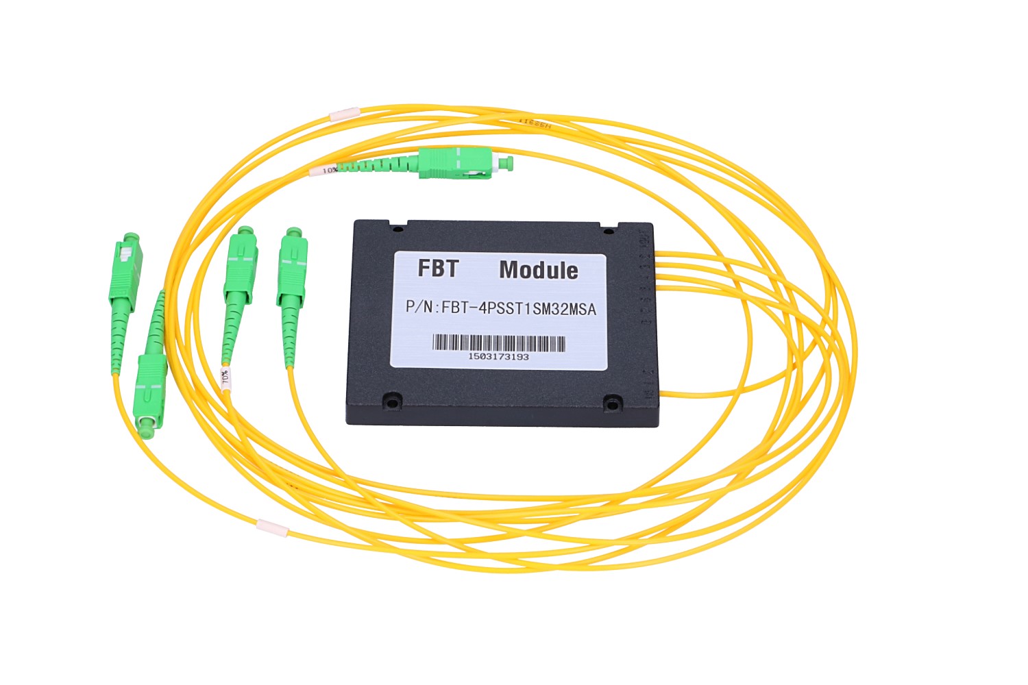 Extralink 1:4 FBT SC/APC Splitter, 70:10:10:10, 2.0mm, 1m
