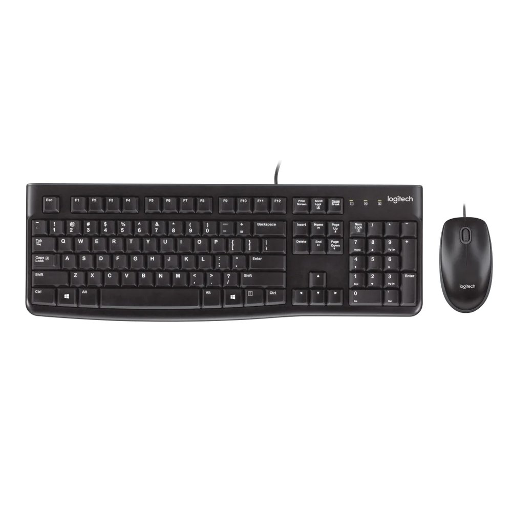 Logitech MK120 Keyboard and Mouse Set, Black
