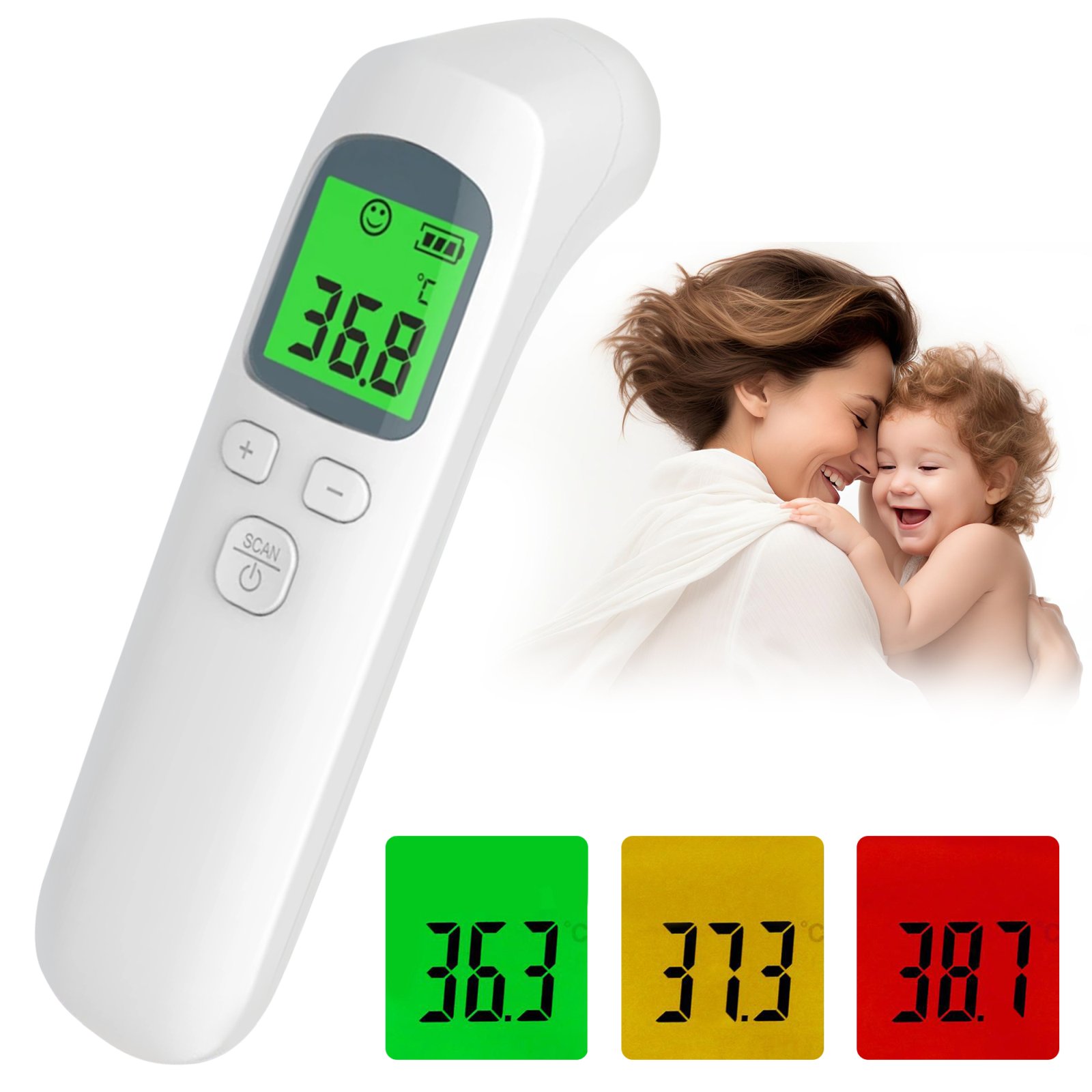 Extralink Smart Life F-01 Non-Contact Thermometer, White