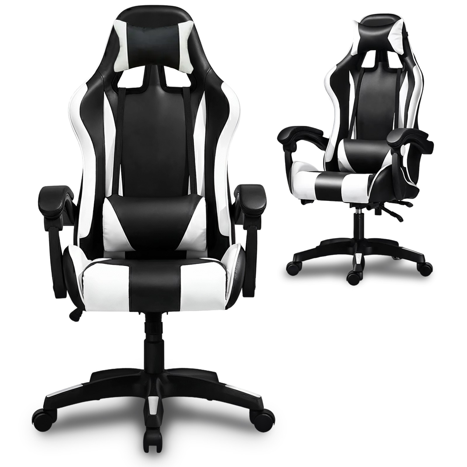 Extralink Gaming Chair, Office, Swivel, Bucket Style, Black and White, G-526