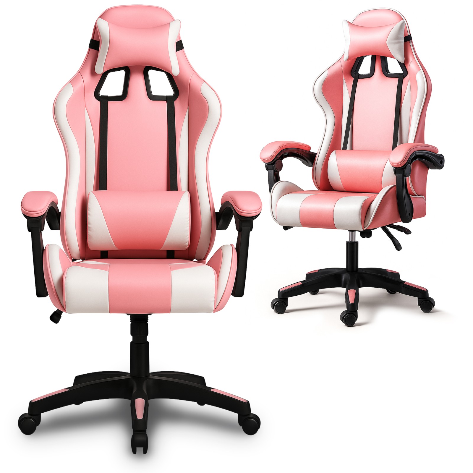 Extralink Gaming Chair, Office, Rotating, Bucket Style, Pink-White, G-525