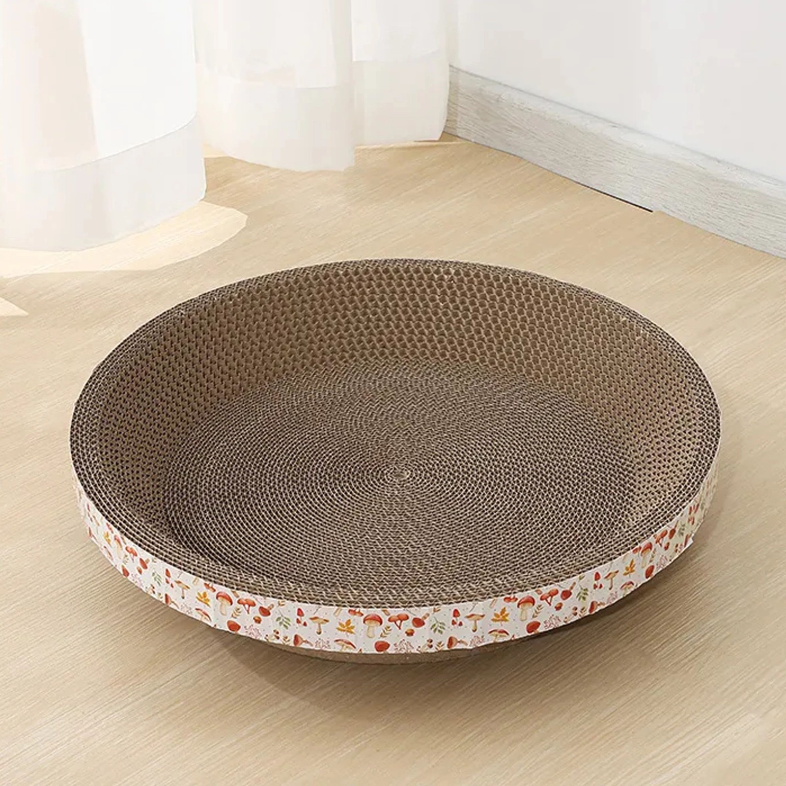 Extralink Pets Cat Scratcher, Cardboard Round Bed Bowl 30 cm for Scratching pet-763