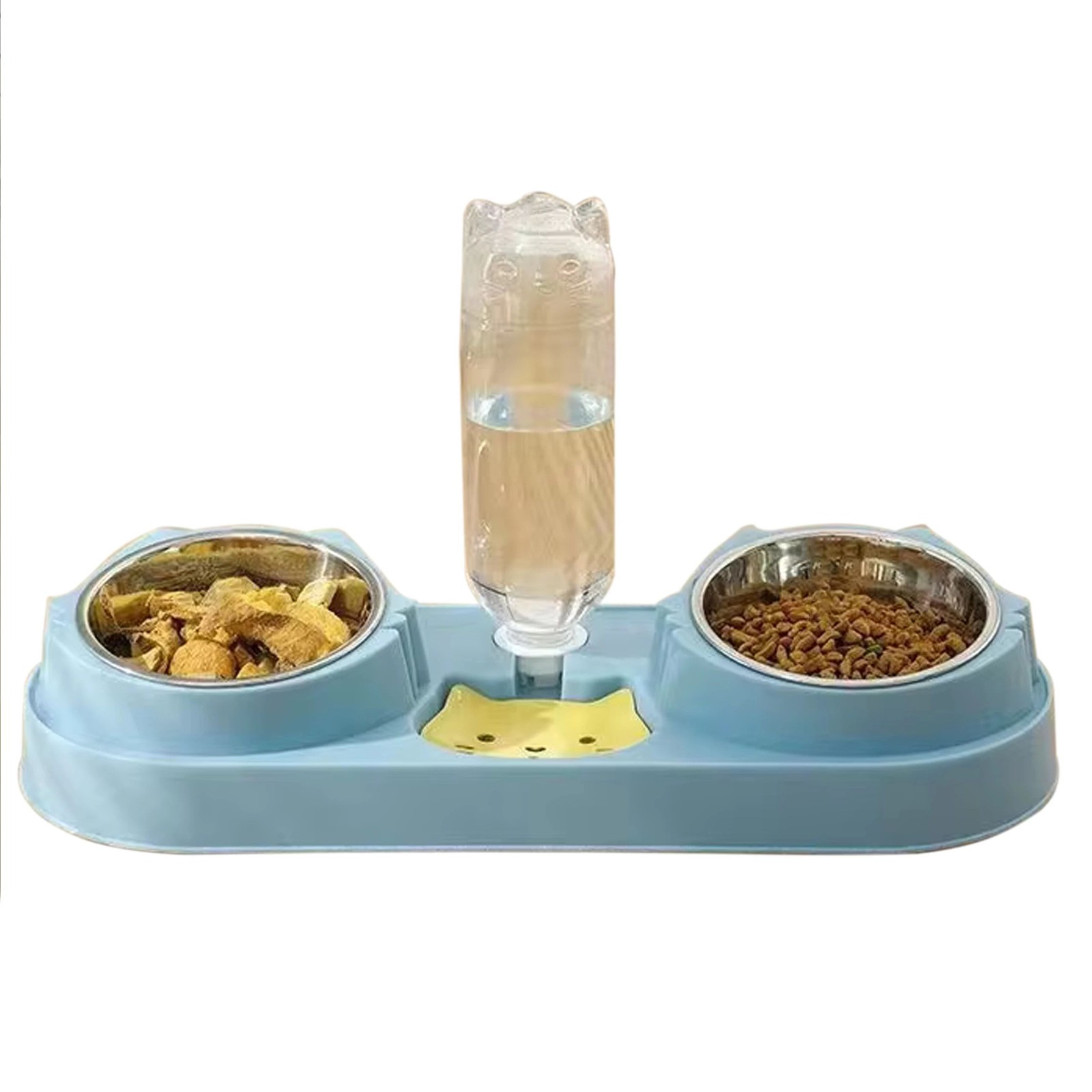 Extralink Pets Double Dog Cat Bowl, Water Food Dispenser Bowl with Water Feeder pet-821