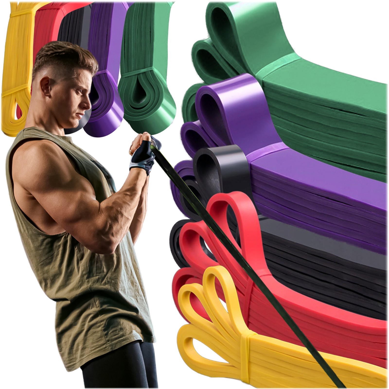 Large Extralink Resistance Bands Set, Power Band 5-Piece Premium Exercise Bands