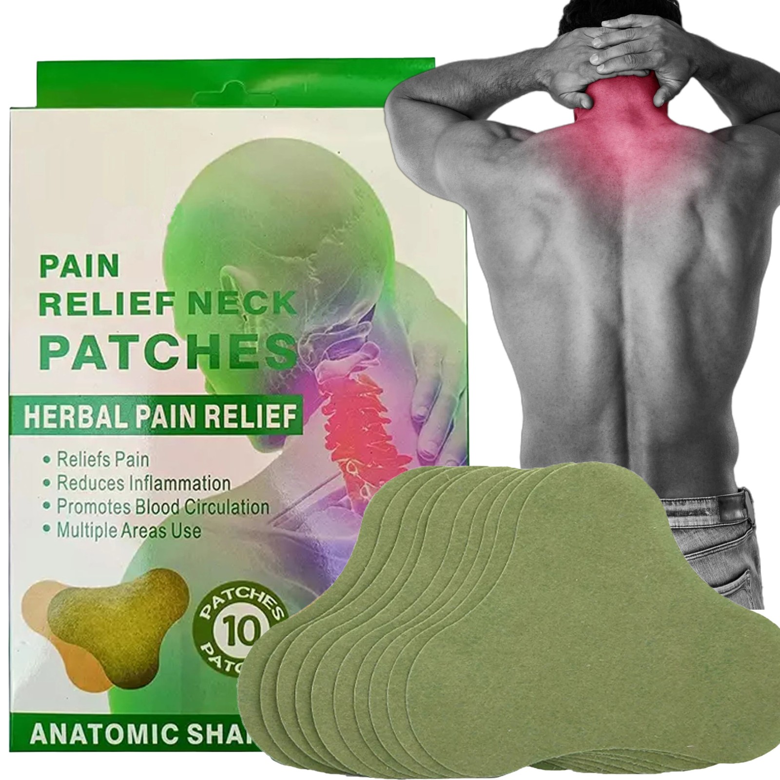 Extralink Heat Patches, Pain Relief for Neck and Shoulders 10x13cm 10pcs