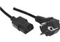 DACOMEX Sachet cordon d'alimentation PC CEE7 / C13 noir - 1,8 m