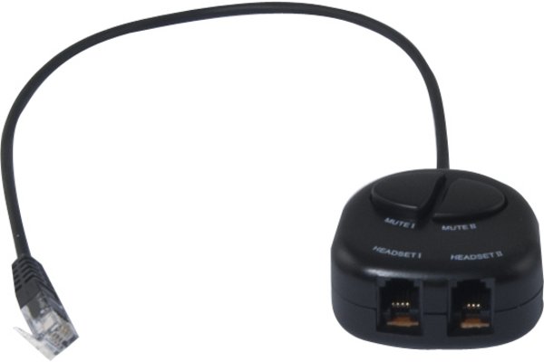 Dacomex switch casque tel RJ9 double écoute + boutons muet
