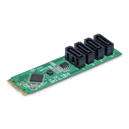 4-PORT M.2 TO SATA ADAPTER - M.2 PCIE 3.0 TO SATA EXPANSION C