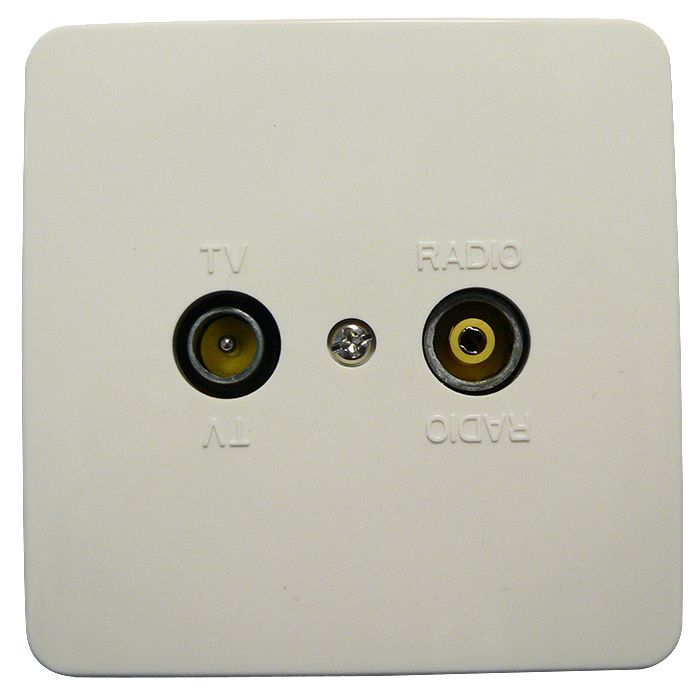 Wall outlet TV/Radio finish.