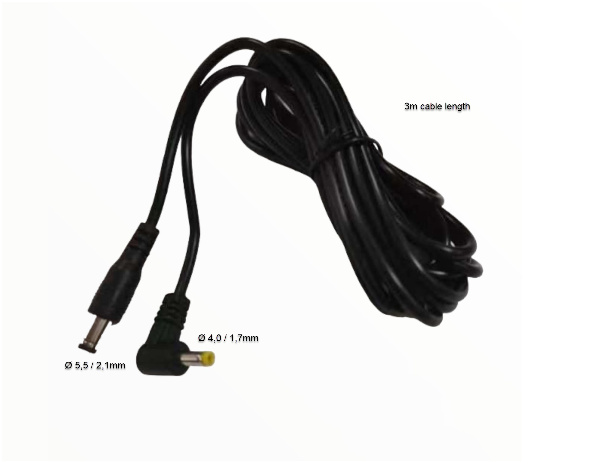 ALLNET Ersatznetzteil zbh. Hohlstecker -> Hohlstecker Adapterkabel Verlängerung 5,5mm x 2,1mm -> 4,0mm x 1,7mm 3m