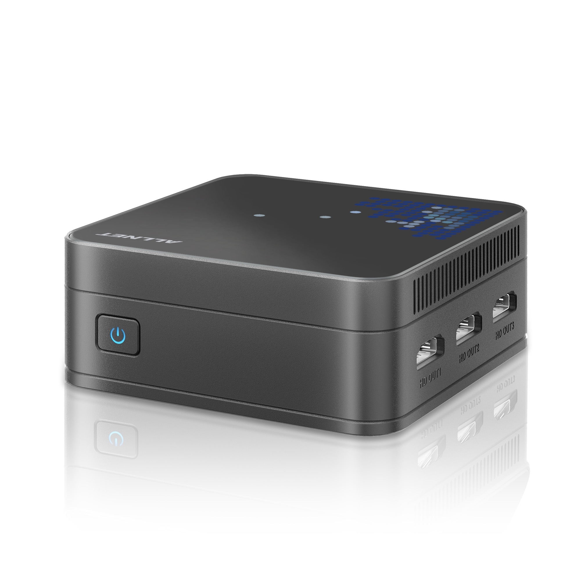 ALLNET Mini PC Tiny-N100, Windows 11 Pro, 12GB Ram, 512GB SSD, Wifi 6, 3x USB 3.1, 3xHD out