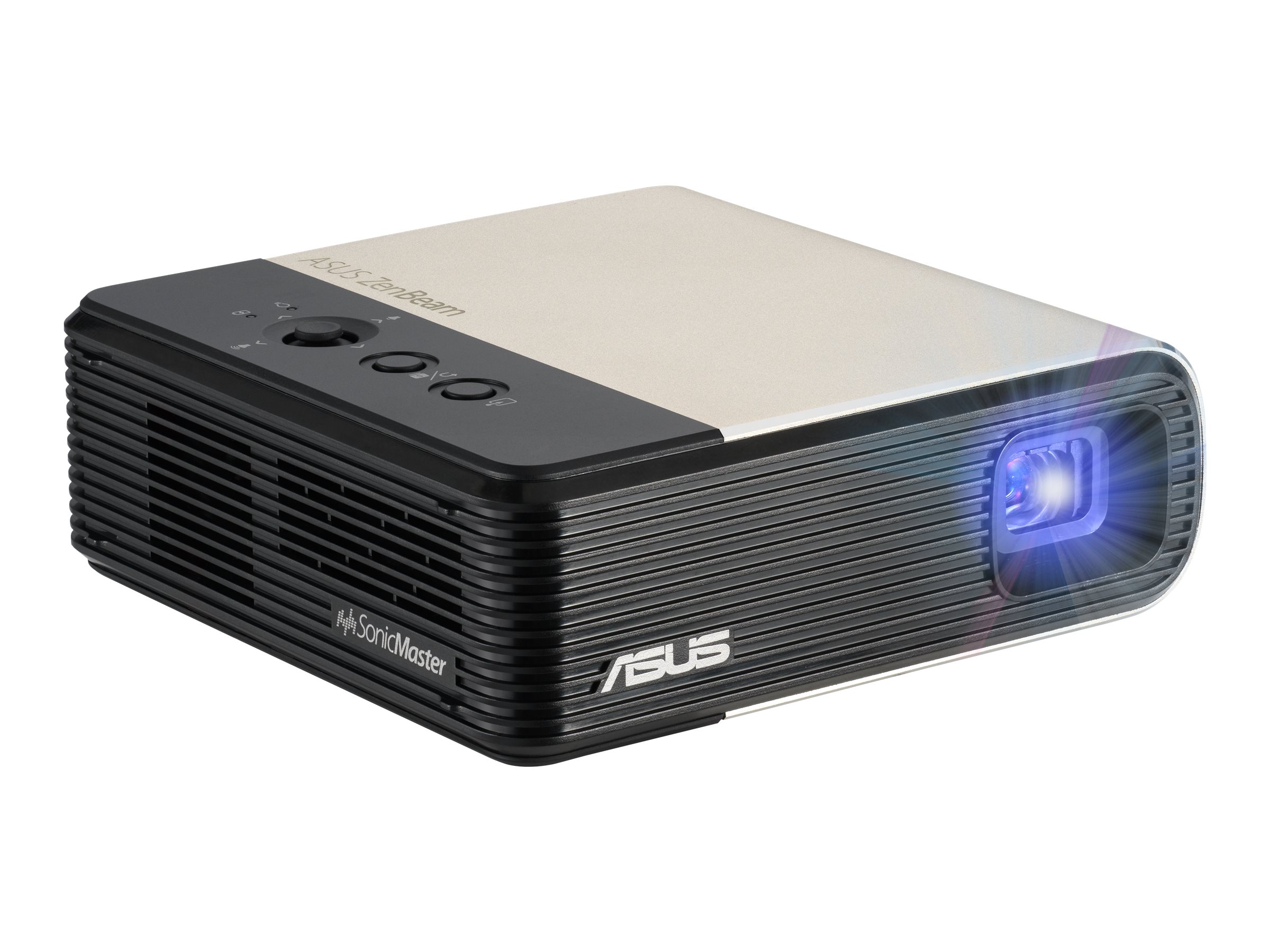 ASUS ZenBeam E2 Standard throw projector 300 ANSI lumens DLP WVGA (854x480) Black, Gold