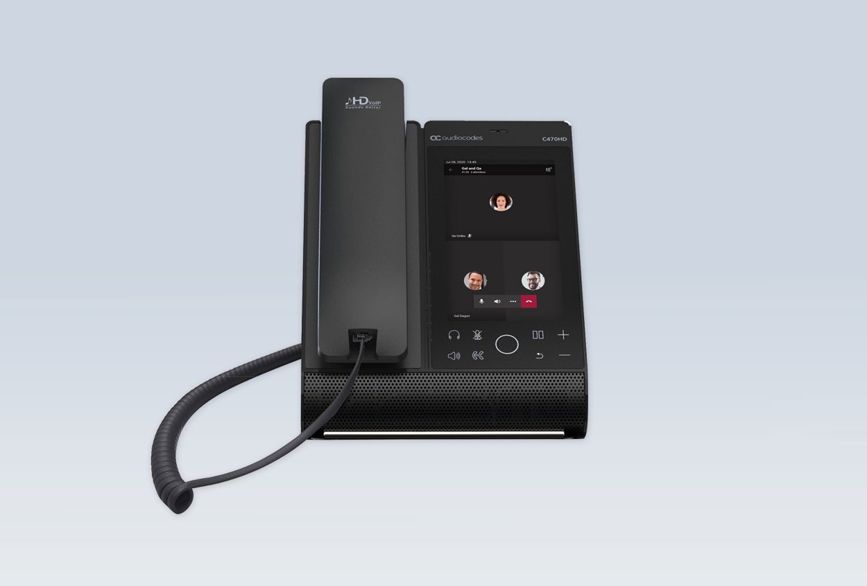 AudioCodes Teams C470HD Total Touch IP Phone PoE GbE with integrated BT and Dual Band WiFi