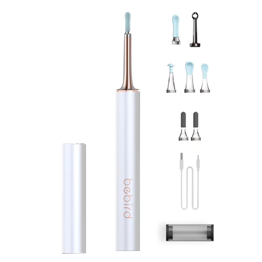 Bebird T15 White Ear Cleaning Otoscope with Camera, 1080p