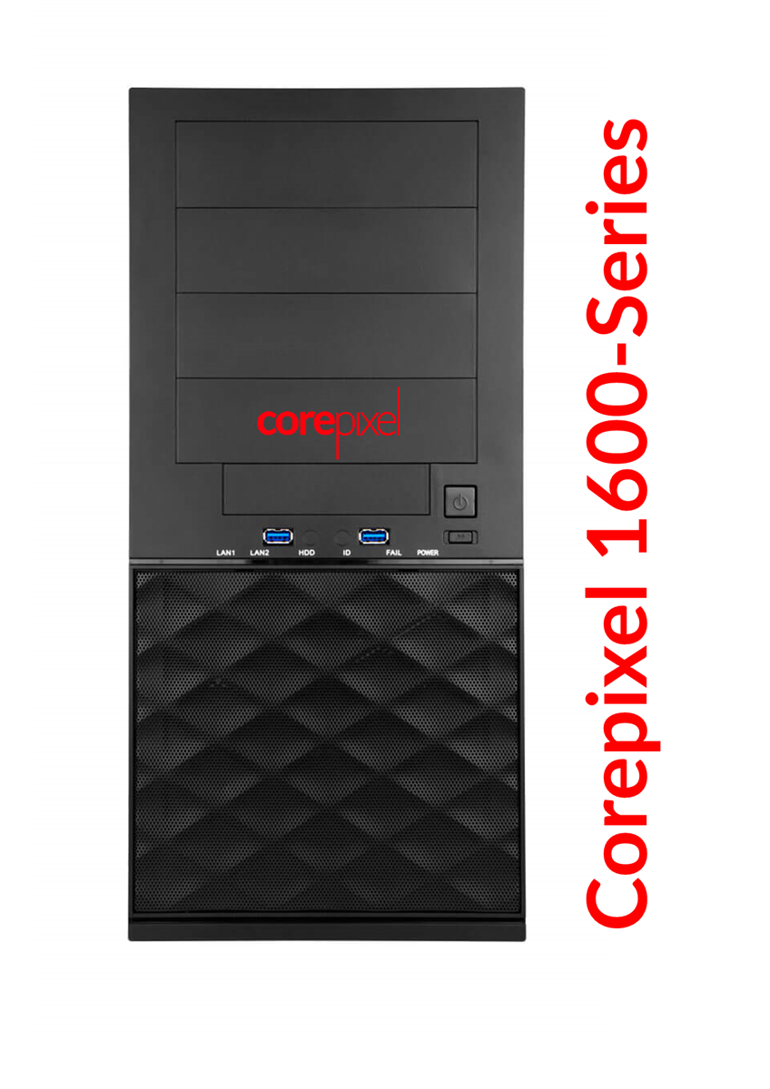 Corepixel 1603-UNI | Tower case (Optional rack option kit) | 100Channels | 360Mbit/s | 0TB