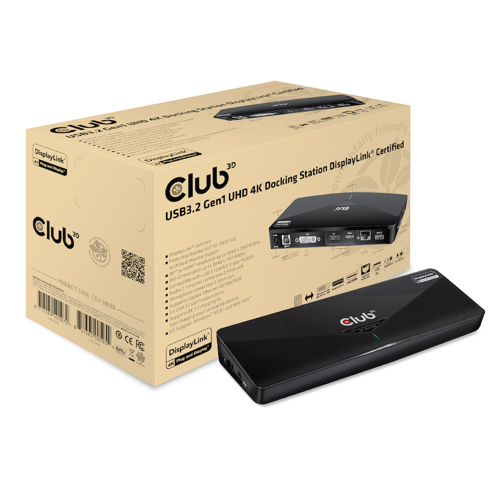 Club 3D Dockingstation - USB3.0 4k Docking Station *schwarz*