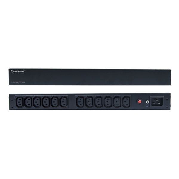 CyberPower PDU, BASIC, 230V/16A, 1HE, 12x C13 Ausgang, 1xC20 Eingang,