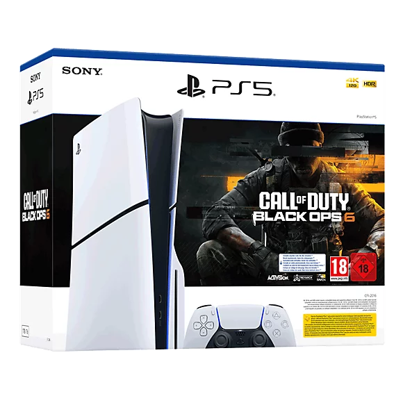 Sony PlayStation 5 Slim - Call of Duty Black Ops 6 Bundle 1,02 TB Wi-Fi Sort, Hvid