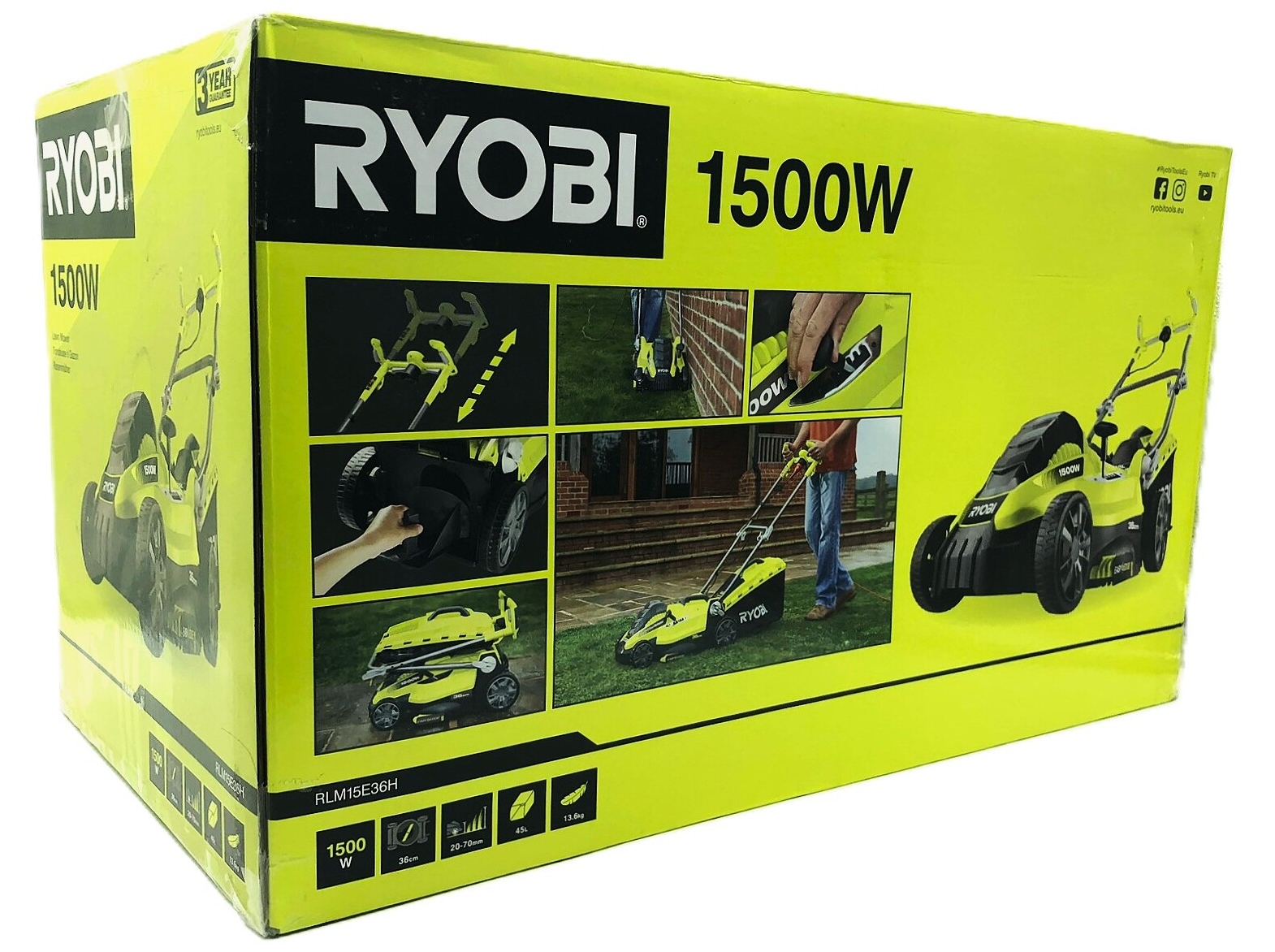 Ryobi RLM15E36H Græsslåmaskine Elektrisk 36 cm Skærebredde