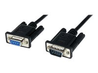 StarTech.com 1m Black DB9 RS232 Serial Null Modem Cable F/M - DB9 Male to Female - 9 pin Null Modem Cable - 1x DB9 (M), 1x DB9 (F), Black Nulmodem-kabel 1m Sort