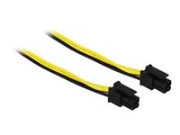 Delock Strømkabel 20cm Sort Gul