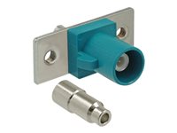 Delock FAKRA Z plug spring pin for soldering 2 prepunched holes Blå