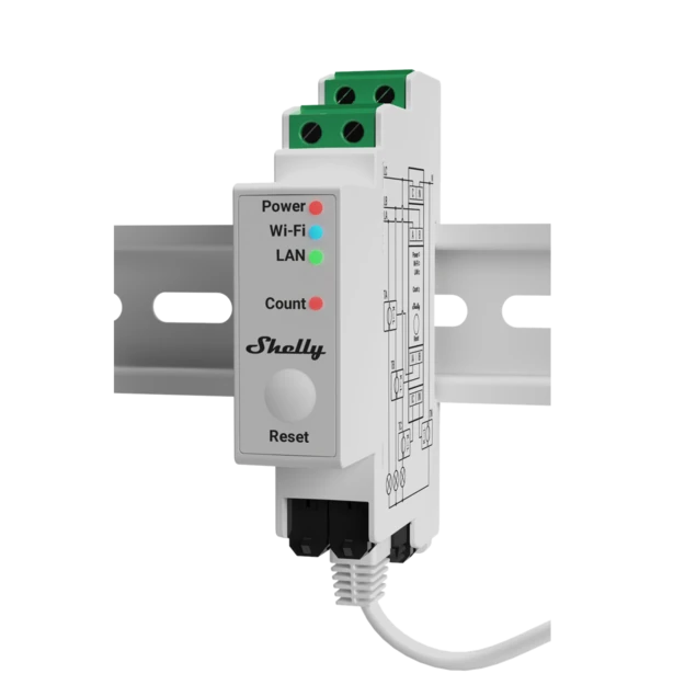 Shelly Pro 3EM-120A WLAN BT LAN 400A 3-faset energimåler