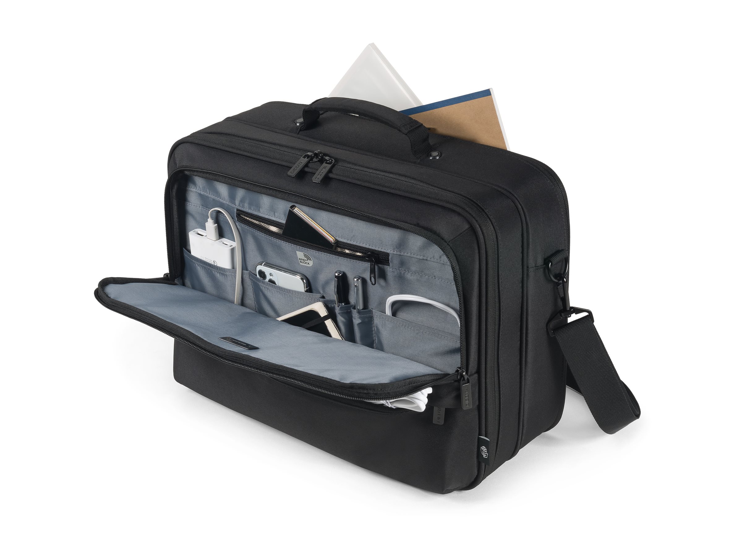 DICOTA Eco Bæretaske til notebook 16 300D RPET polyester Sort