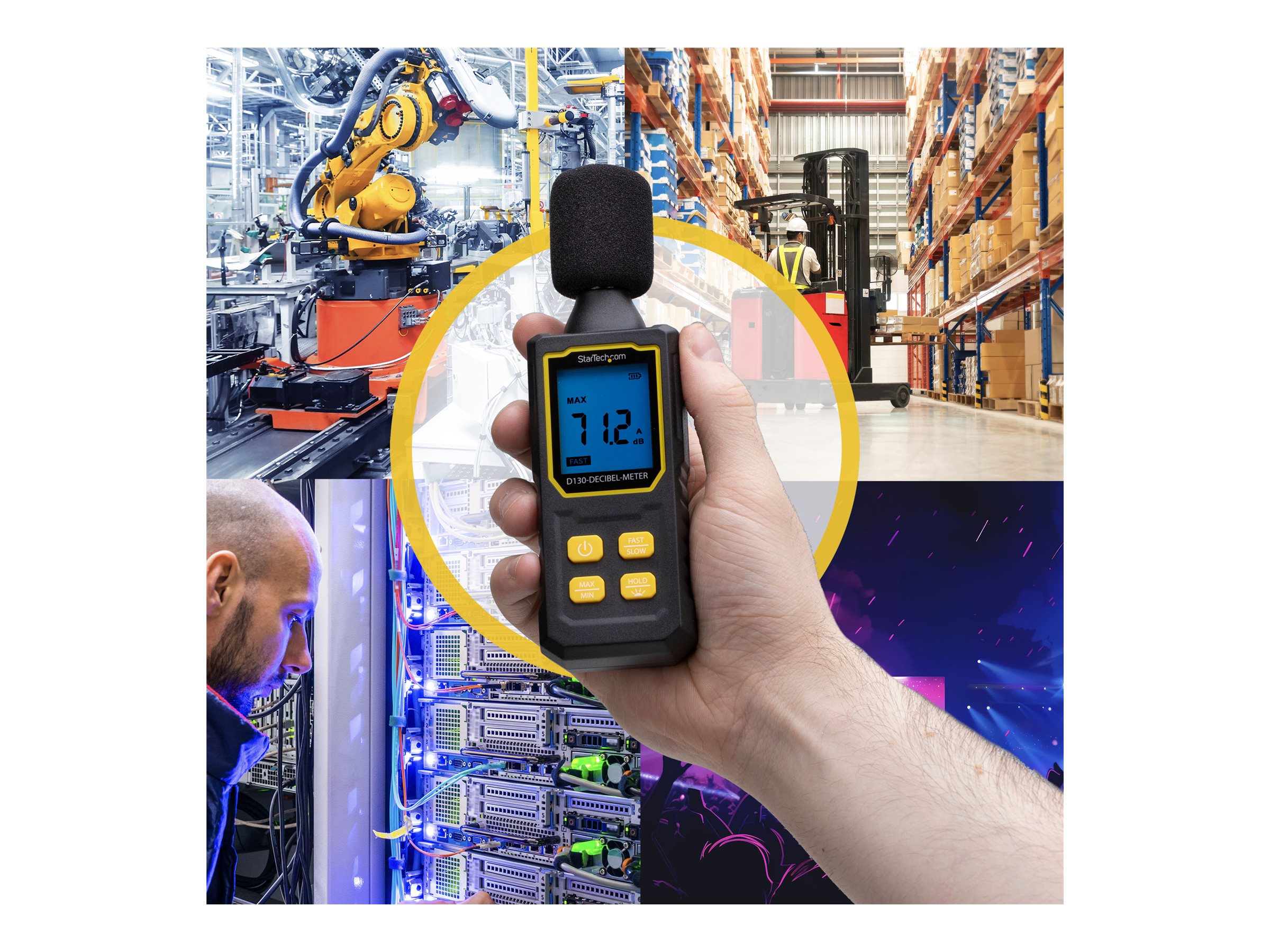 StarTech.com Handheld Digital Sound Meter, Noise/Decibel Level Reader Lydmeter