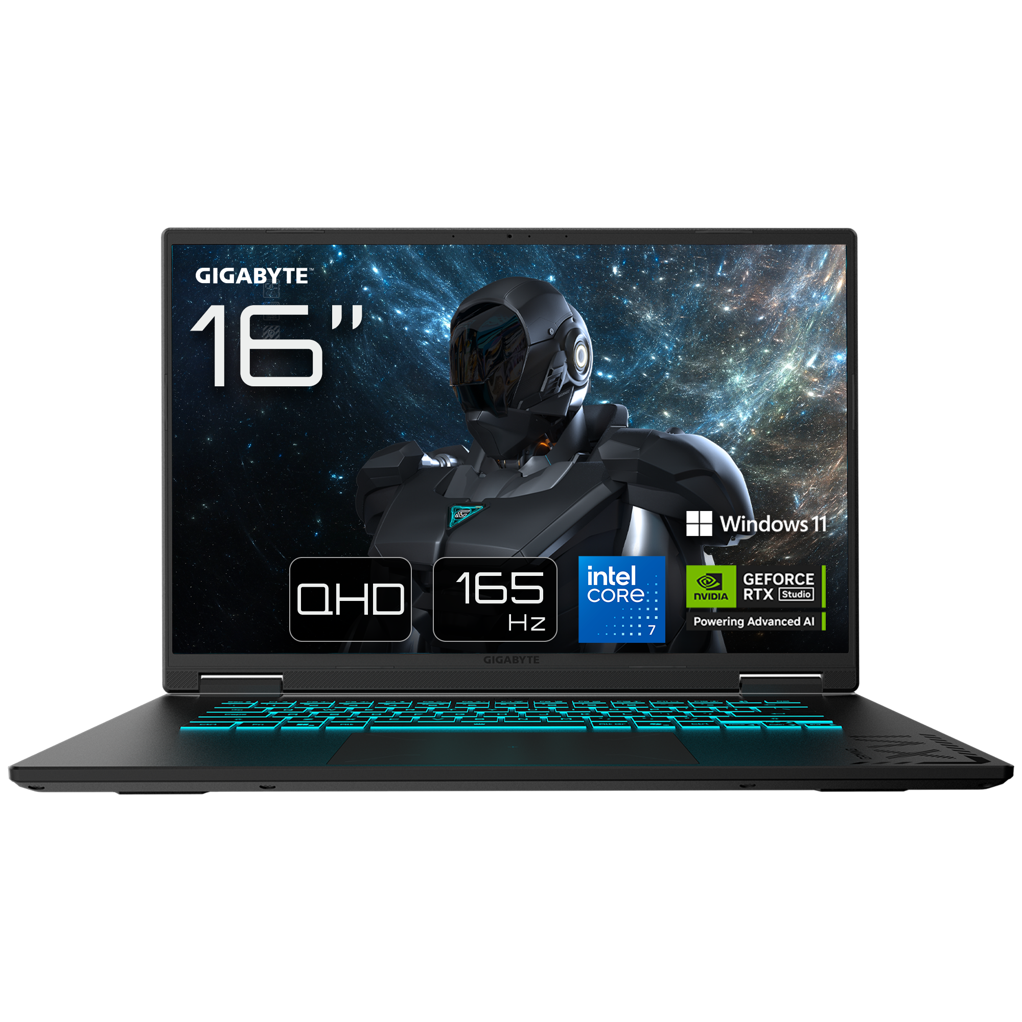 GIGABYTE GAMING A16 PRO DYHG5EECC4SH laptop Intel Core 7 240H 40,6 cm (16) Quad HD+ 32 GB LPDDR5x-SDRAM 1 TB SSD NVIDIA GeForce RTX 5080 Wi-Fi 6E (802.11ax) Windows 11 Home Sort