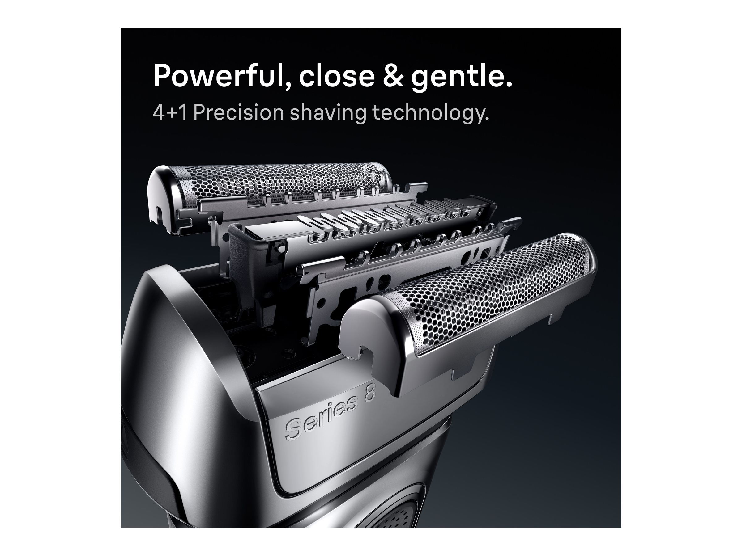 Braun Series 8 8617s Barbermaskine Sort Sølv