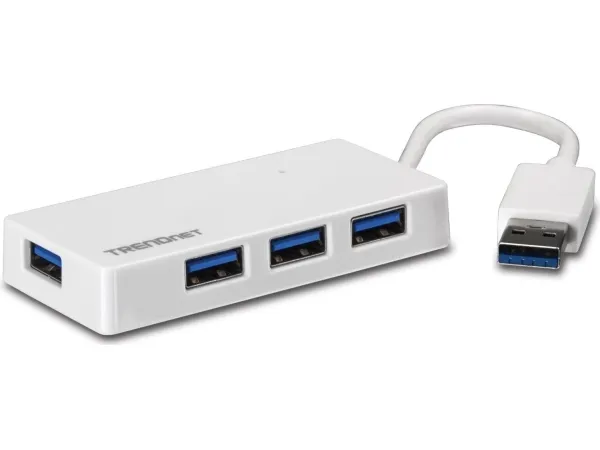 TRENDnet TU3 H4E - Mini Hub - 4 x SuperSpeed USB 3.0 - desktop