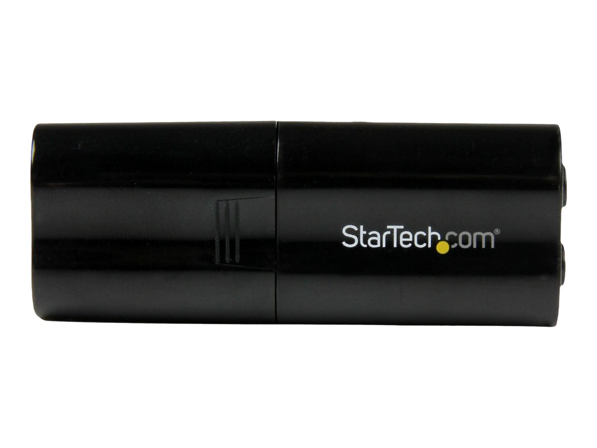 StarTech.com USB Sound Card - 3.5mm Audio Adapter - External Sound Card - Black - External Sound Card (ICUSBAUDIOB) USB 2.0 Ekstern