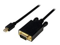 StarTech.com 6ft Mini DisplayPort to VGA Cable - Active - 1920x1200 - mDP to VGA Adapter Cable for Your Computer Monitor (MDP2VGAMM6B) Videoadapterkabel 1.8m Sort