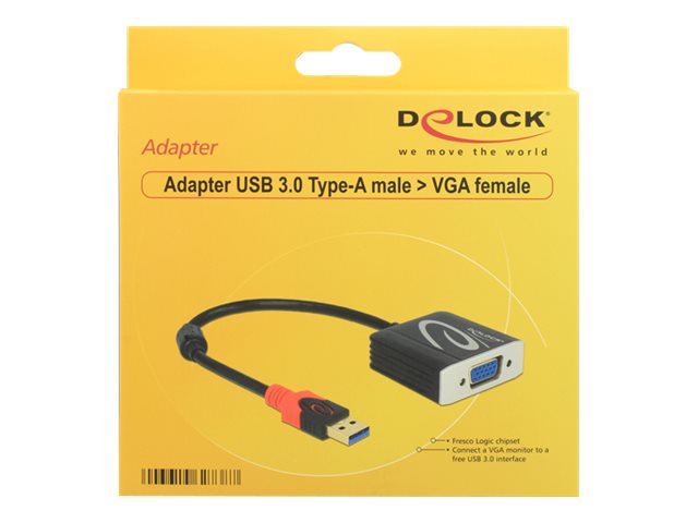 DeLOCK USB 3.0 Type-A male > VGA female Ekstern videoadapter