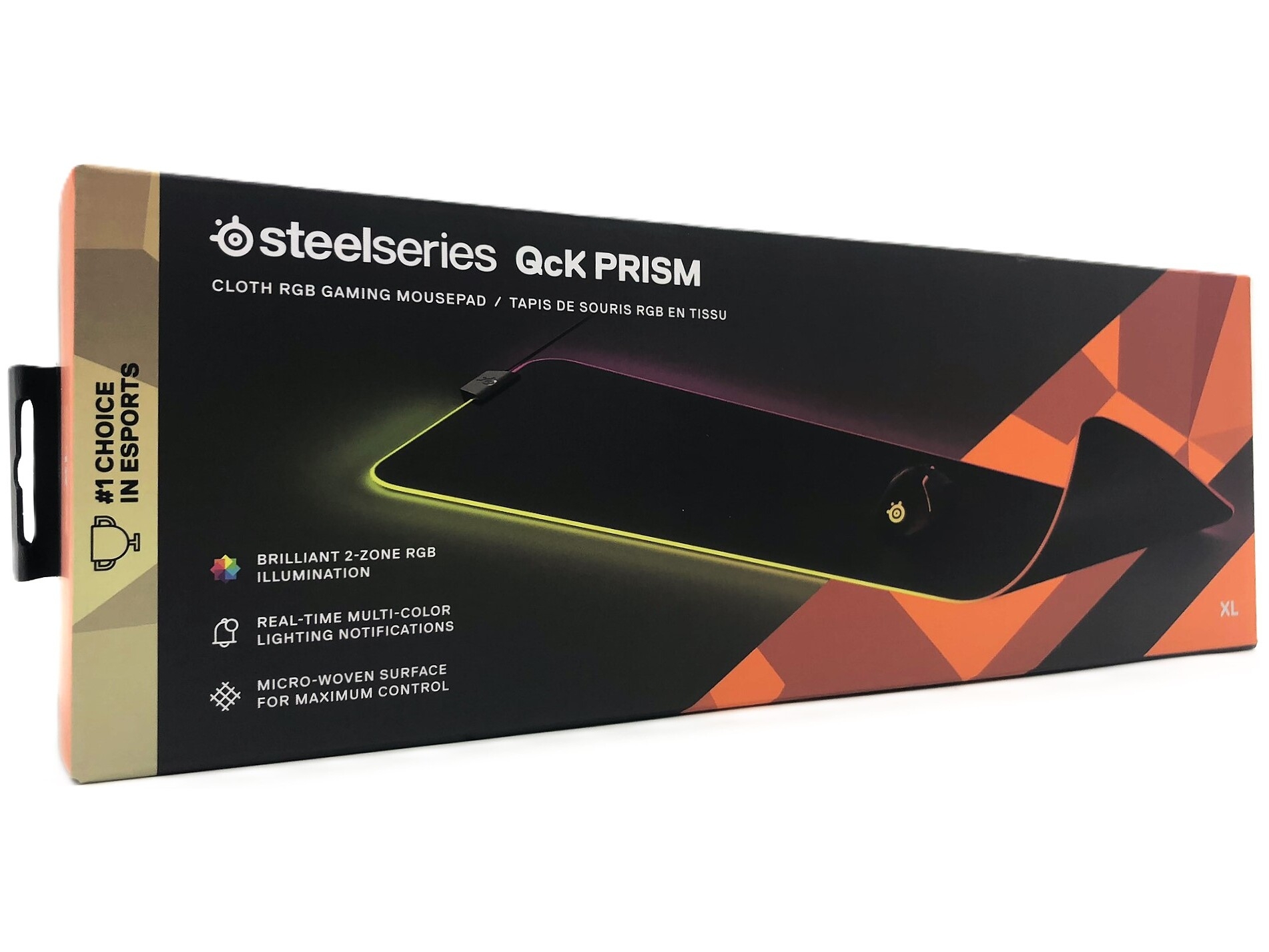SteelSeries QcK Prism XL Musemåtte med lys