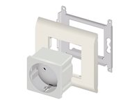 Delock Easy 45 - strømsokkel-outlet - 1 strømsokkel - hvid, RAL 9003 (pakke med 10)