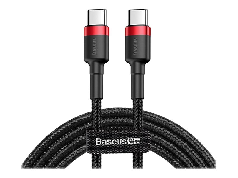 Baseus Cafule USB 2.0 USB Type-C kabel 2m Sort Rød