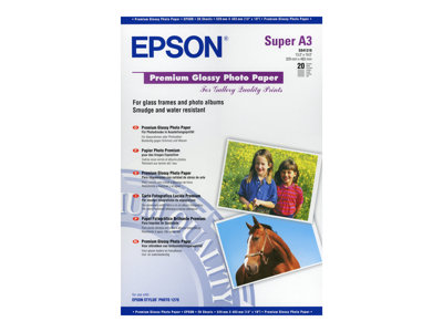 Epson Premium Glossy Photo Paper, DIN A3+, 250g/m², 20 Sheets