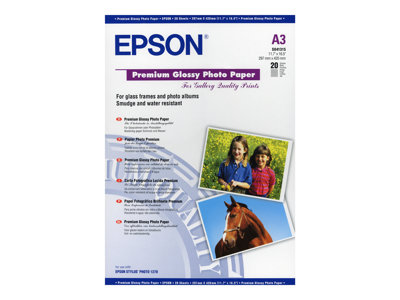 Epson Premium Glossy Photo Paper, DIN A3, 255g/m², 20 Sheets