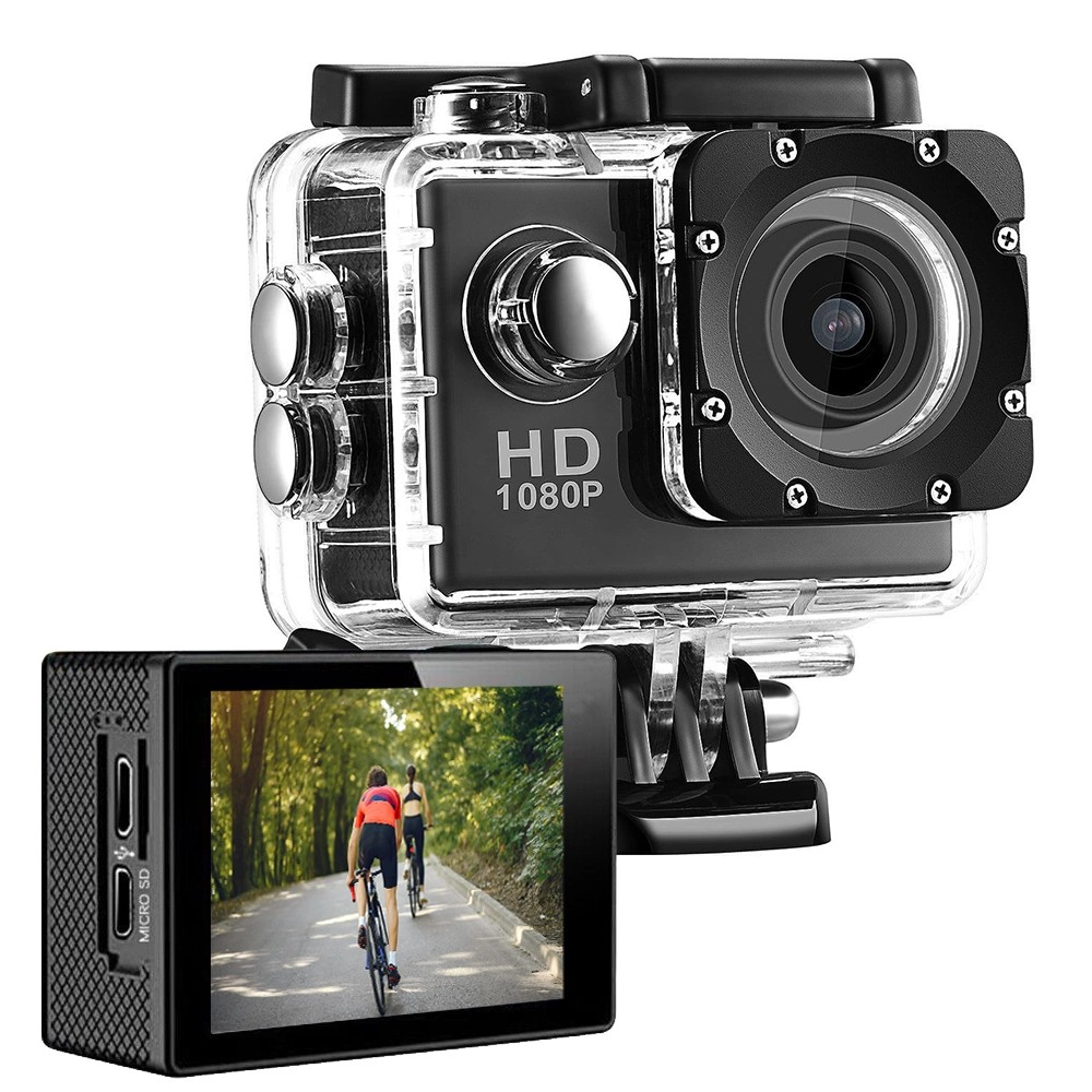 Extralink Action Camera A10 Black, 1080P 30fps, IP68, 2.0" Display