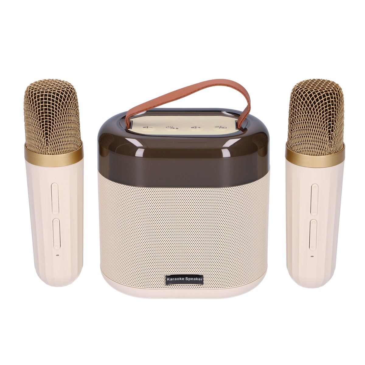 Extralink Kids Karaoke Set LED Speaker 2x Mic White, Bluetooth Speaker, 2 Microphones, AUX, Memory Card Slot, RGB Lighting