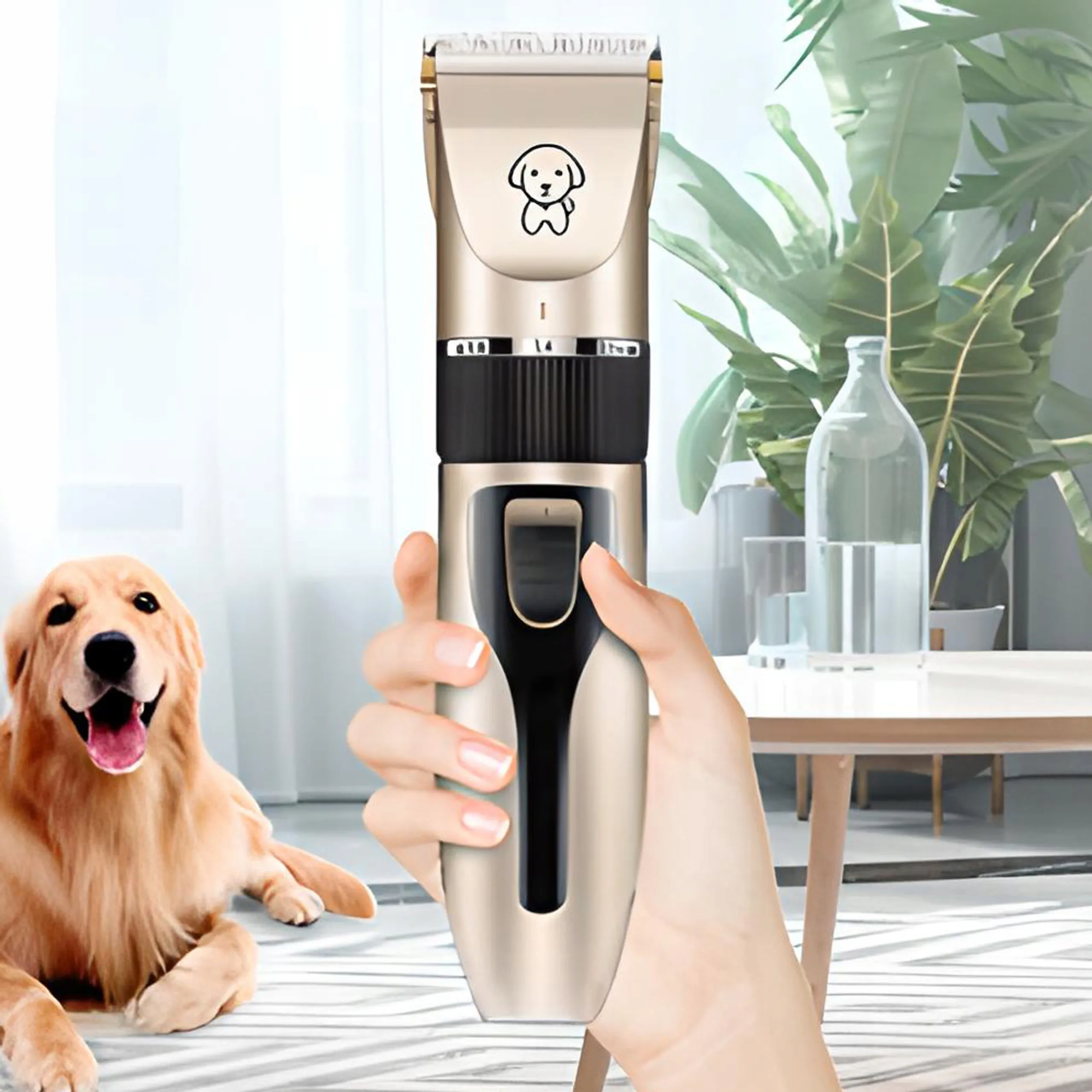 EXTRALINK PETS CORDLESS DOG AND CAT CLIPPERS WITH 4 TIPS COMB SCISSORS FILE