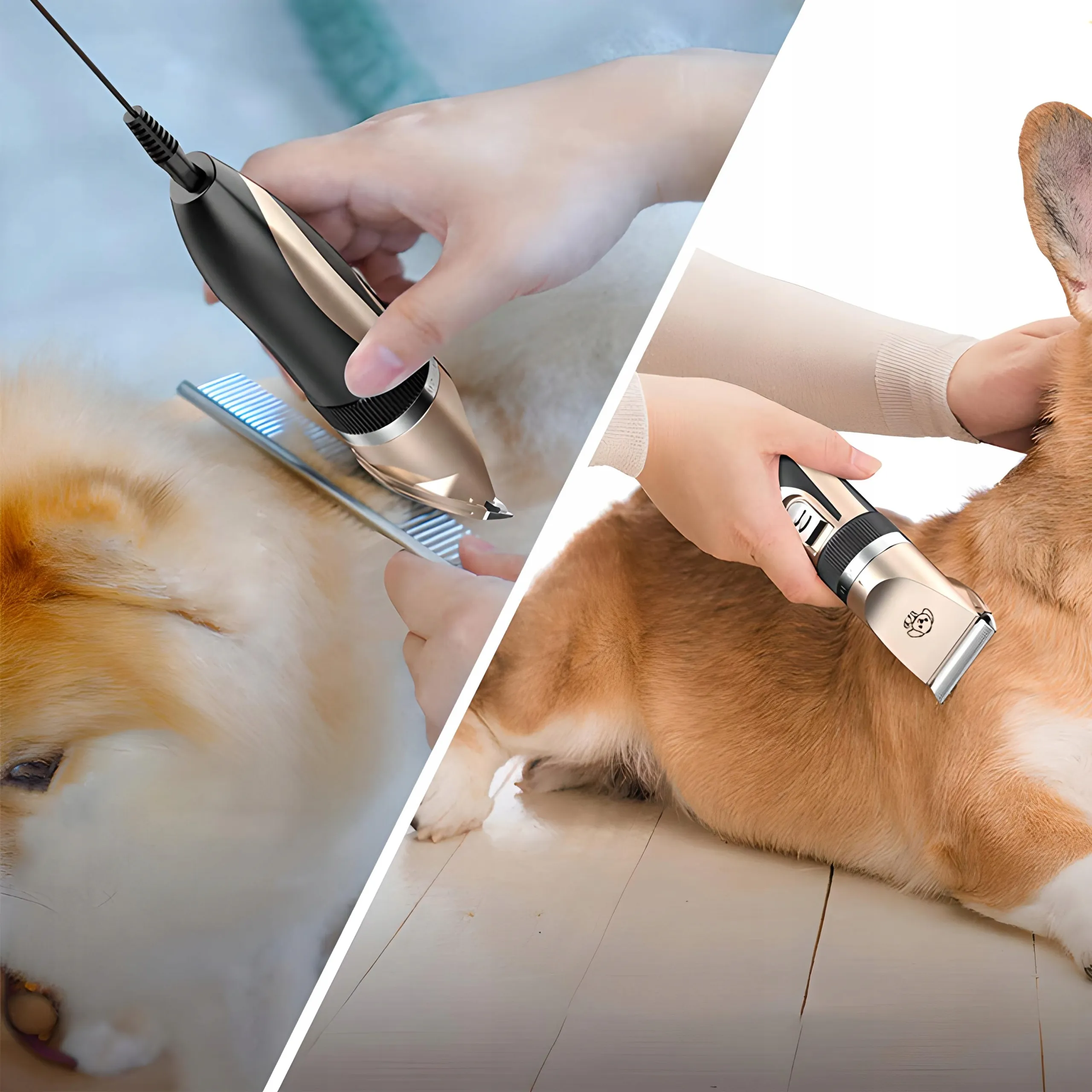EXTRALINK PETS CORDLESS DOG AND CAT CLIPPERS WITH 4 TIPS COMB SCISSORS FILE