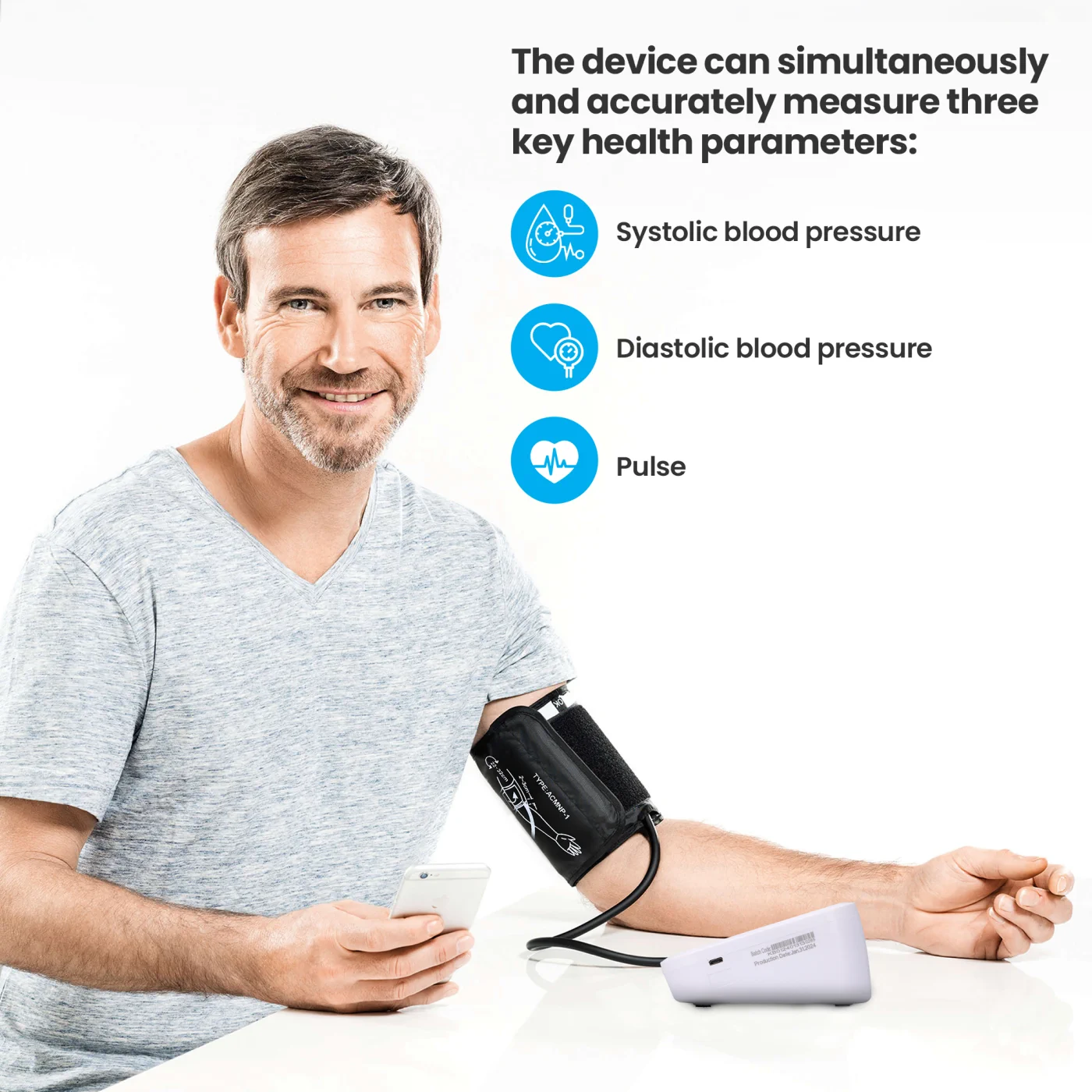 EXTRALINK SMART LIFE BLOOD PRESSURE MONITOR K-4S WHITE