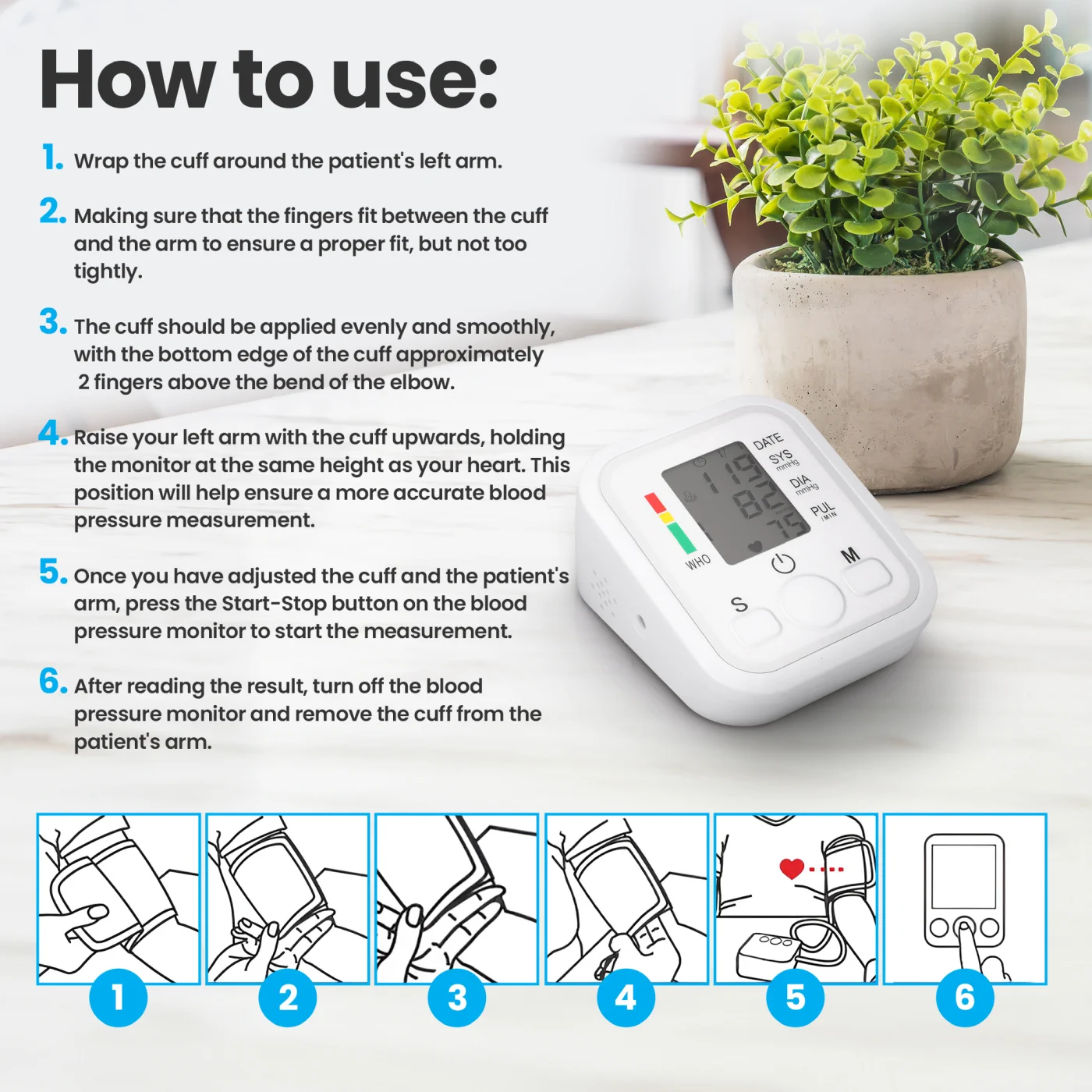 EXTRALINK SMART LIFE BLOOD PRESSURE MONITOR K-4S WHITE