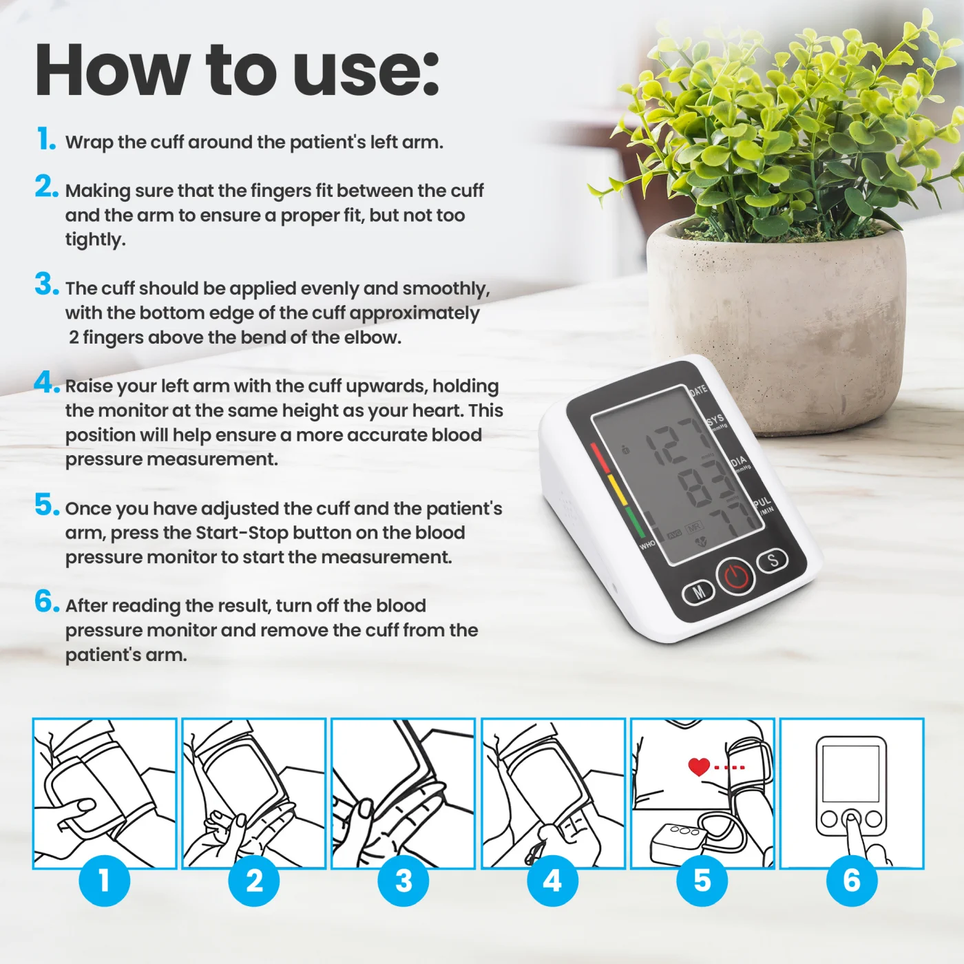 EXTRALINK SMART LIFE ARM BLOOD PRESSURE MONITOR K-69 BLACK