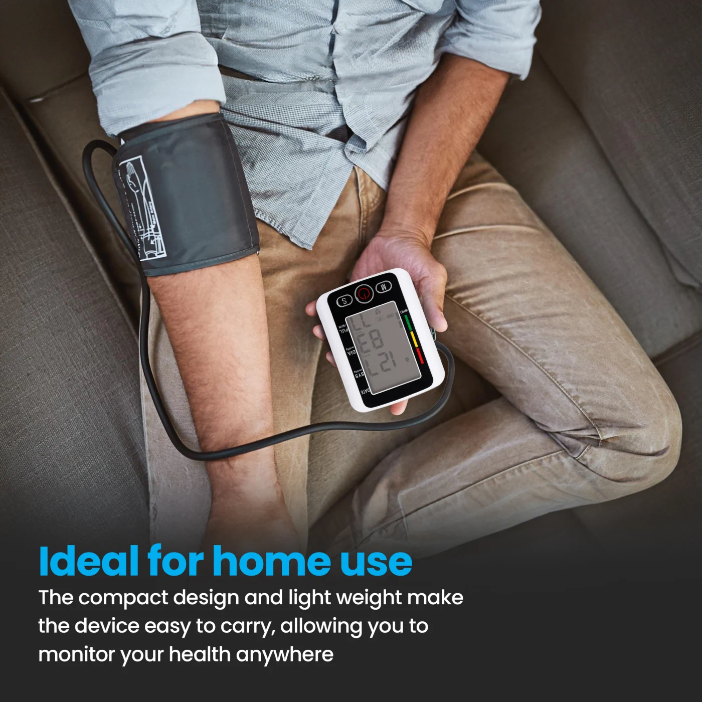 EXTRALINK SMART LIFE ARM BLOOD PRESSURE MONITOR K-69 BLACK