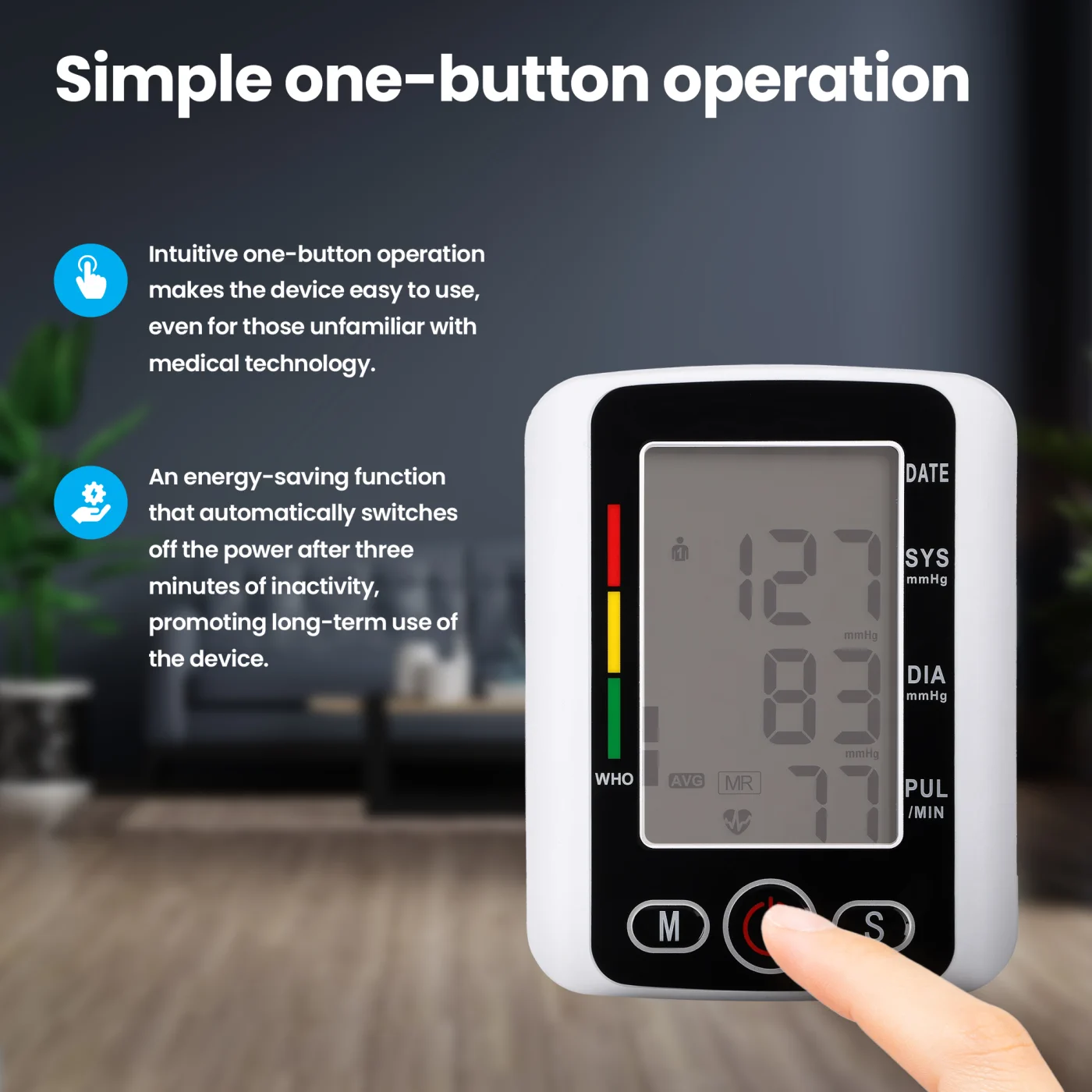 EXTRALINK SMART LIFE ARM BLOOD PRESSURE MONITOR K-69 BLACK