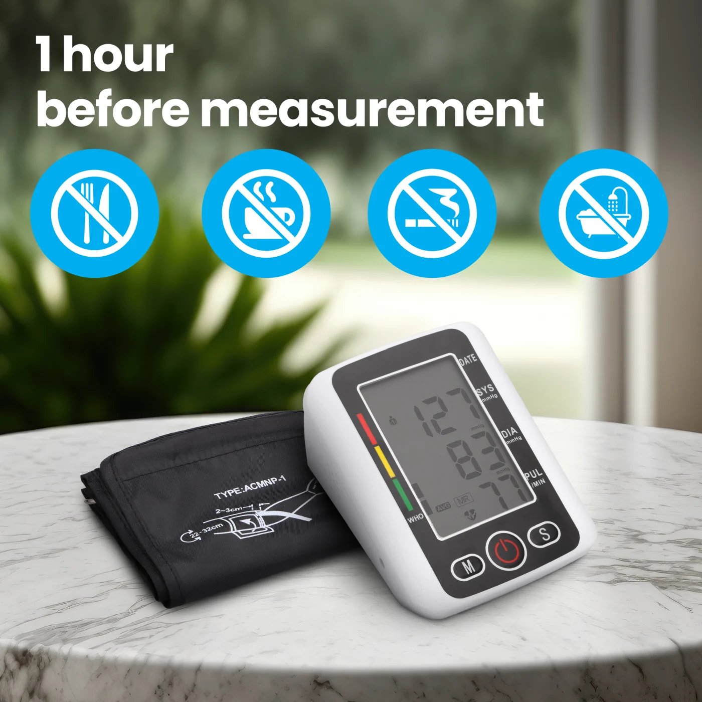EXTRALINK SMART LIFE ARM BLOOD PRESSURE MONITOR K-69 BLACK